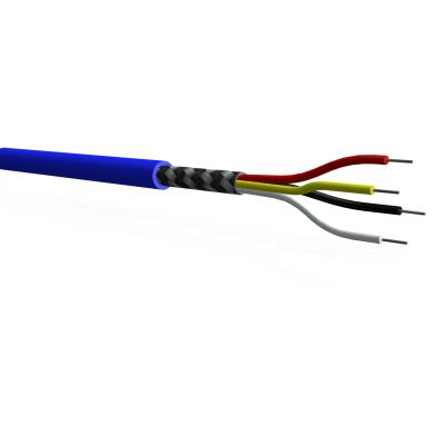 4-conductor, 36 awg, twisted bundle, shielded, flexible lightweight silicone cable (price per foot)
